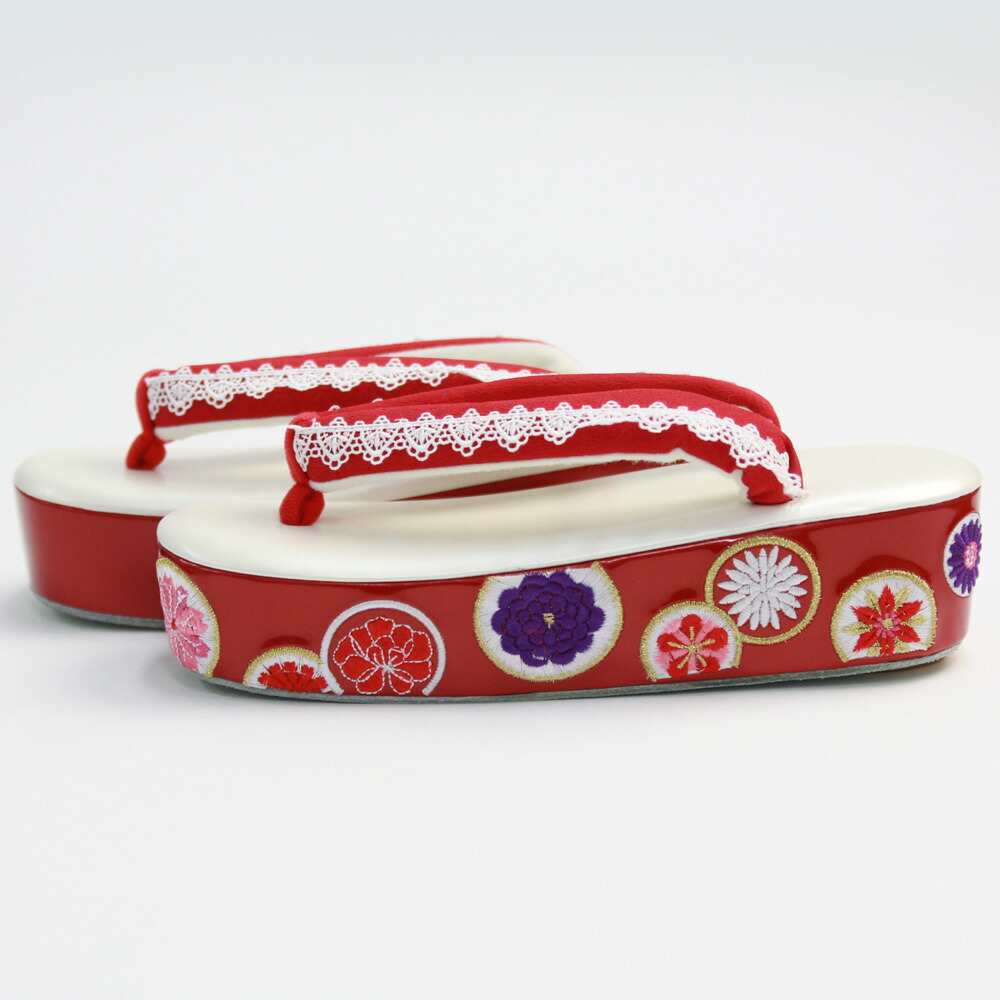 最適な材料 期間限定クーポン Ikko 花紋刺繍 レース鼻緒草履 赤 レース 花紋 フリーサイズ 草履 成人式 厚底 1枚芯 一枚芯 卒業式 ヒール 痛くない 単品 最安値に挑戦 Www Habs Edu Kw
