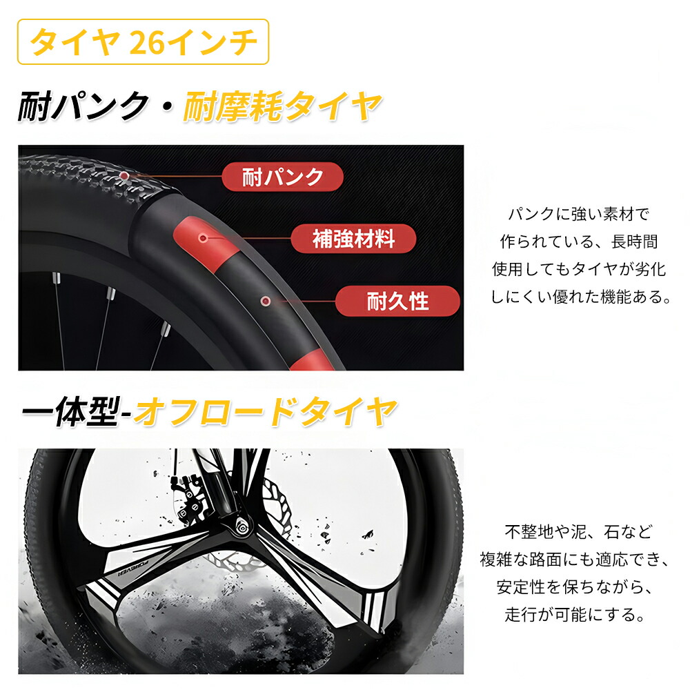 3月全品P5倍※要エントリー】 ESLUVE マウンテンバイク MTB 26インチ 21