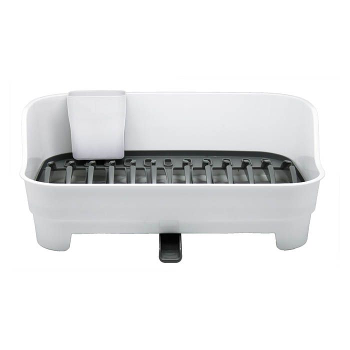 楽天市場 流れる水切りラック ホワイト グレー ホームプラザナフコ楽天市場店