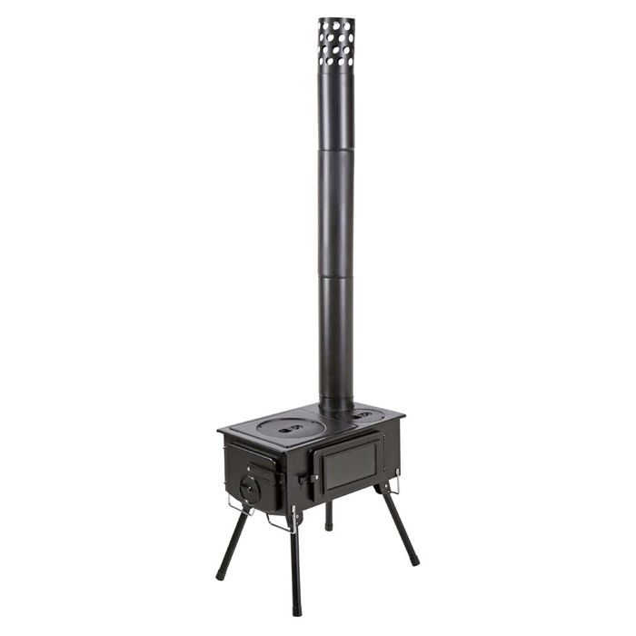 キャプテンスタッグ KAMADO(かまど)煙突　ガラス窓付　角型ストーブ UG-75