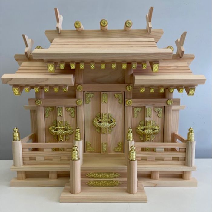 【楽天市場】ミズキ 神棚 屋根違い三社特小C 約41×19×35cm：ホームプラザナフコ楽天市場店