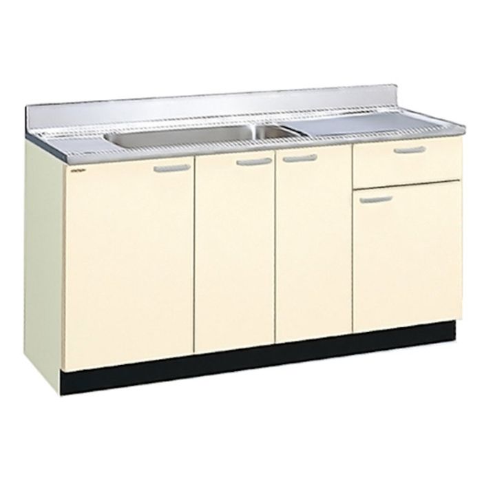 LIXIL 木製流し台 間口150cm 左勝手 アイボリー GKF-S-150MYNL|ホームプラザナフコ店