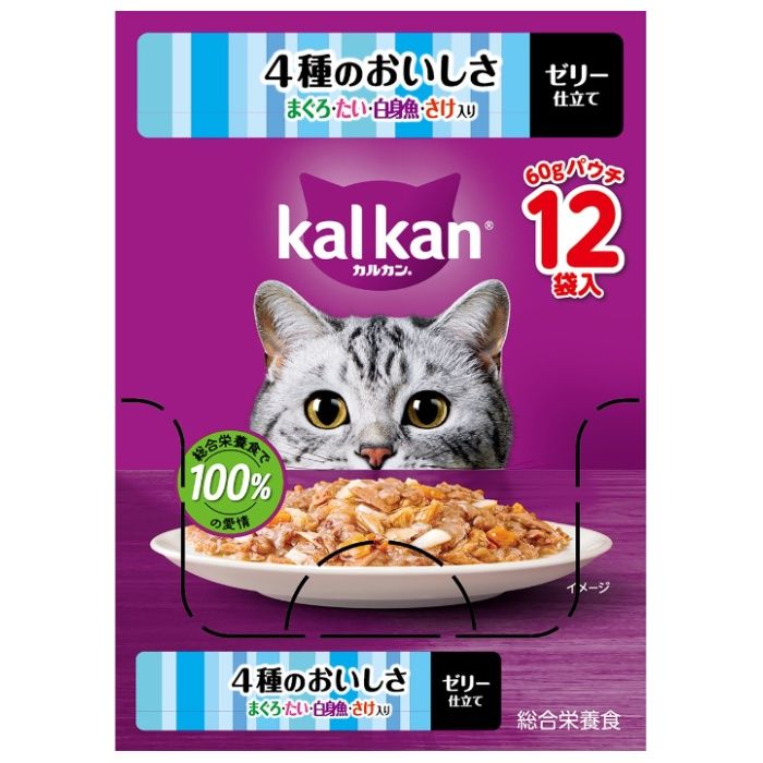 【楽天市場】カルカンパウチ 4種のおいしさ まぐろ・たい・白身魚・さけ入り 60g×12個：ホームプラザナフコ楽天市場店