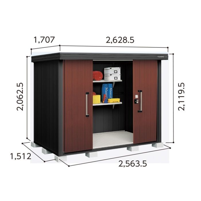 ヨドコウ ヨド屋根裏部屋BLACKエルモ【A容器に並べる】 間口2628.5粍 LMD-2515-BK（CW）