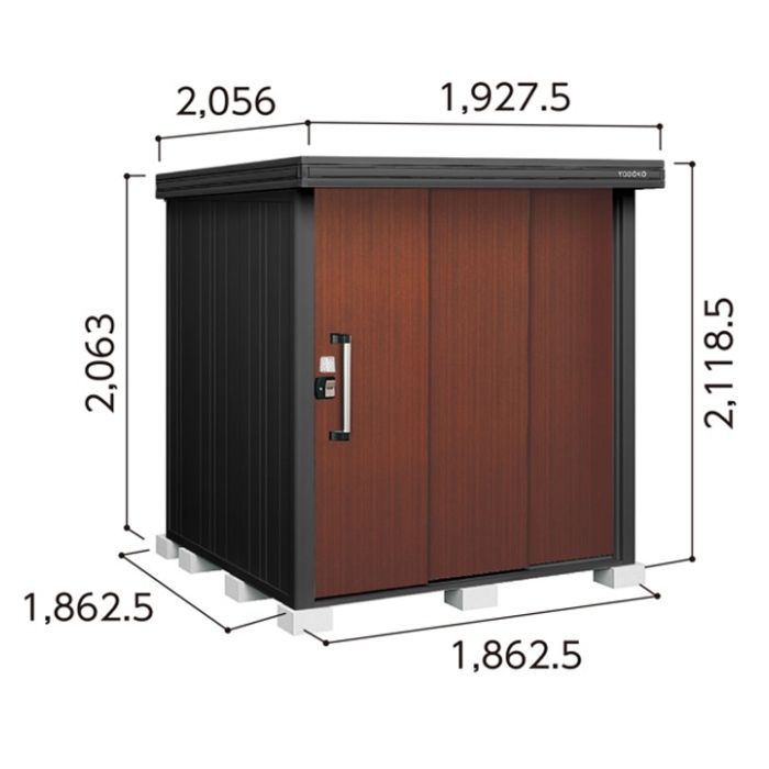 ヨドコウ ヨド屋根裏部屋BLACKエルモ【C容器に並べる】 間口1927.5粍 LMD-1818-BK（CW）