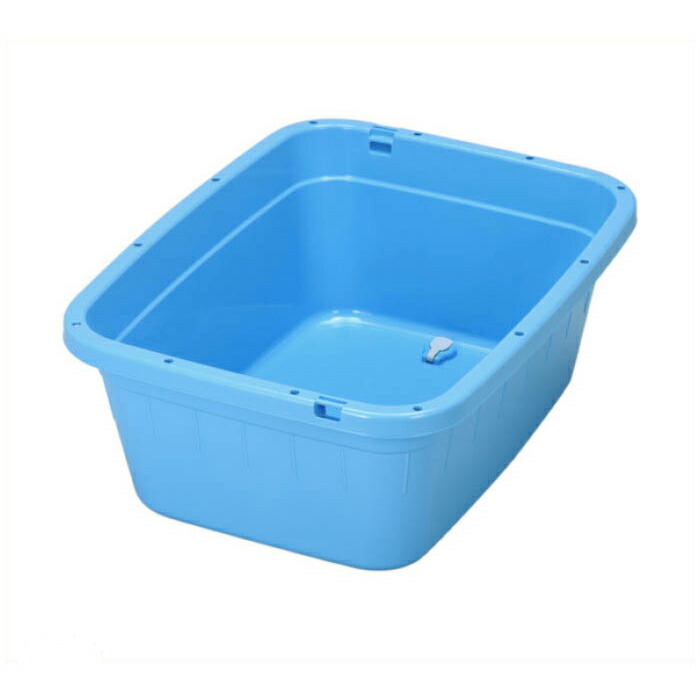 楽天市場】角型ジャンボタライ 水抜栓付 60型 ブルー : ホー