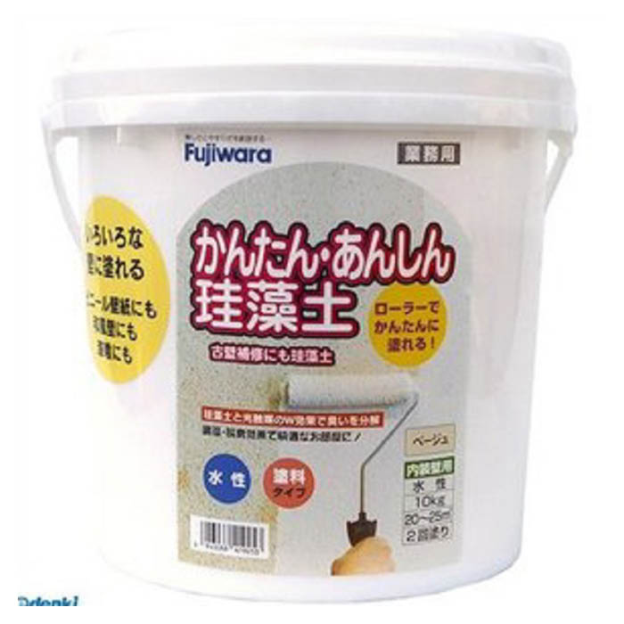 フジワラ かんたん安心珪藻土 10KG ベージュ