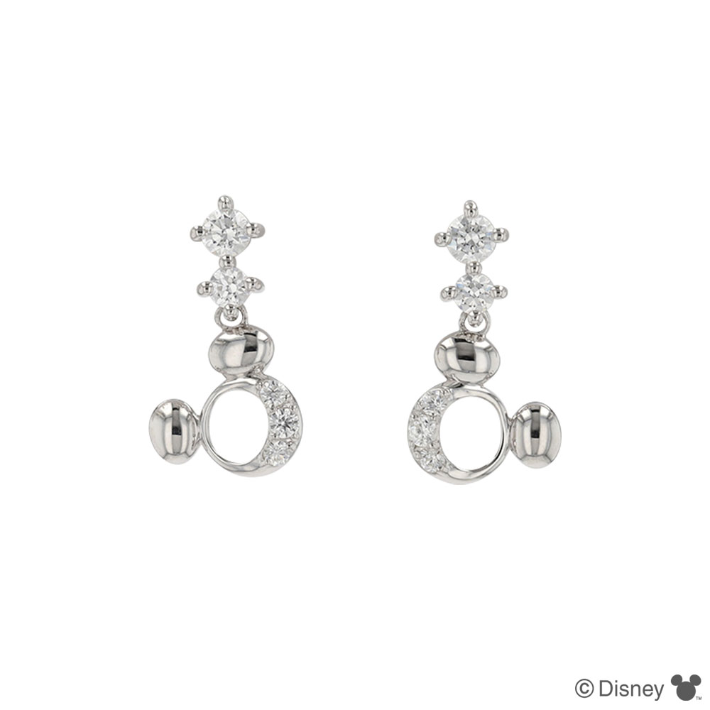 【Swarovski x Disney】ミッキー スタッズ クリスタル ピアス ディズニーフィギュア専門店 ディズニーコレクション