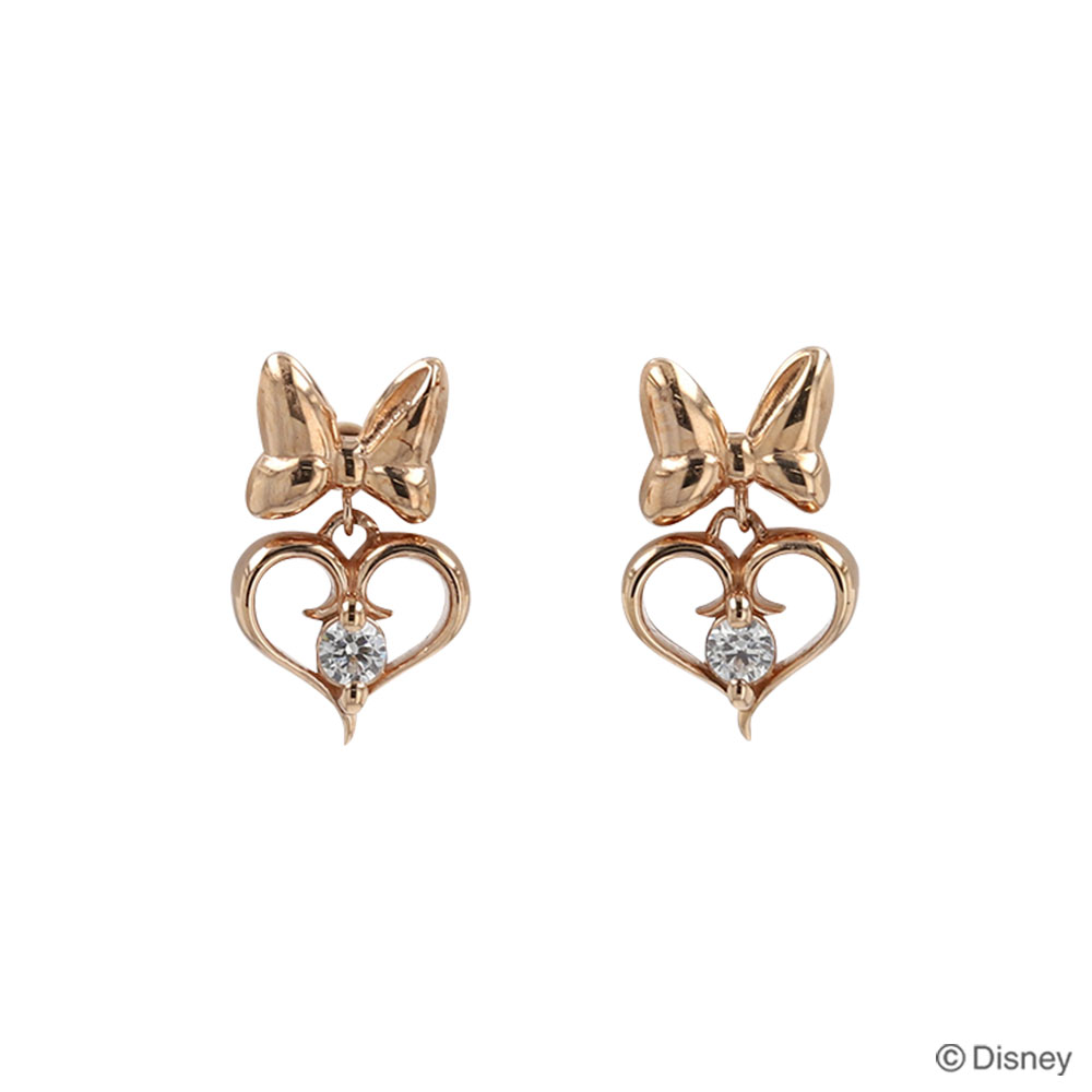 極美品✨スワロフスキー×ディズニー ミニー ピアス 赤 リボン ラインストーン 極美品✨スワロフスキー×ディズニー ミニー ピアス 赤 リボン