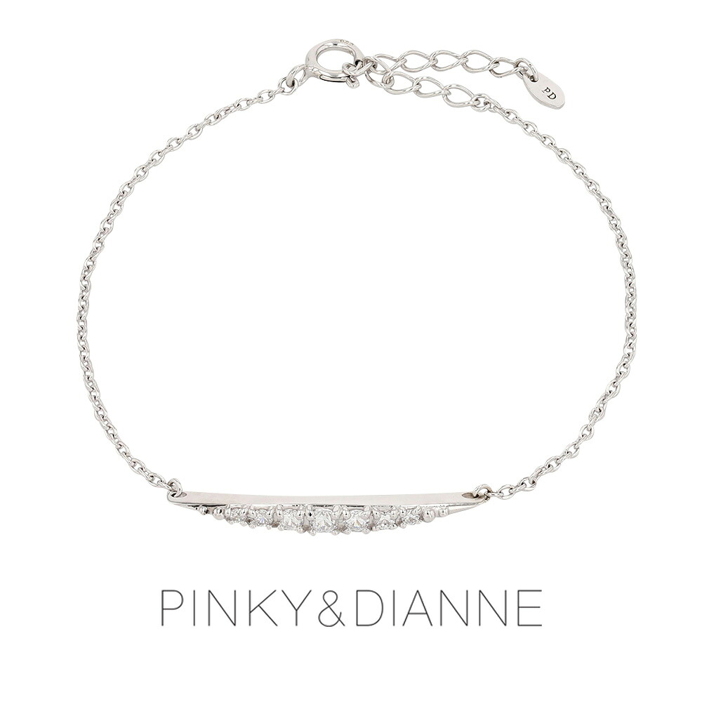 【マラソン期間P10倍!!】ピンキー&ダイアン PINKY&DIANNE シルバー ブレスレット キュービックジルコニア スタイリッシュ バー(VBLPD53203) クリスマス