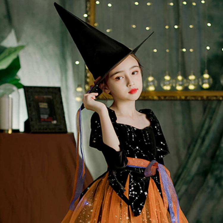 SALE／62%OFF】 魔女 洋服 女の子 仮装 衣装 姫系 子供 2点セット 送料無料 コスプレ Halloween カラフルドレス 変装  魔法使い 悪魔 cosplay 入学式 卒業式 文化祭 学園祭 子供用 スカート postosestoril.com.br