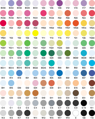 Co Pick Too Copic Co Pick Sketching 144 Colors Set Illustration Marker Comics Comics Color Illustration