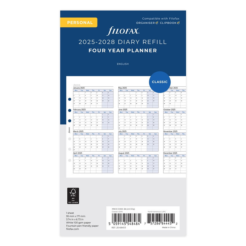 楽天市場】FILOFAX 2025年 システム手帳リフィル バイブル