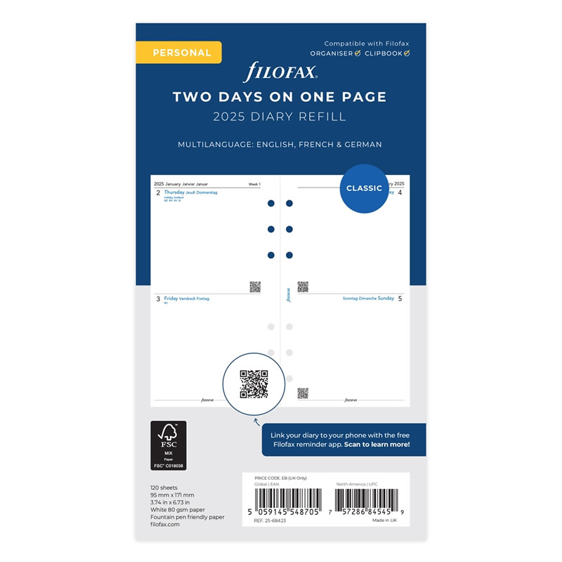 楽天市場】FILOFAX 2025年 システム手帳リフィル バイブル 見開き1週間