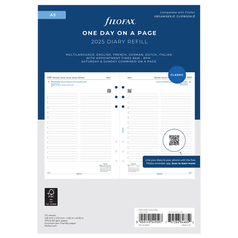 楽天市場】FILOFAX 2025年 システム手帳リフィル バイブル 見開き1週間