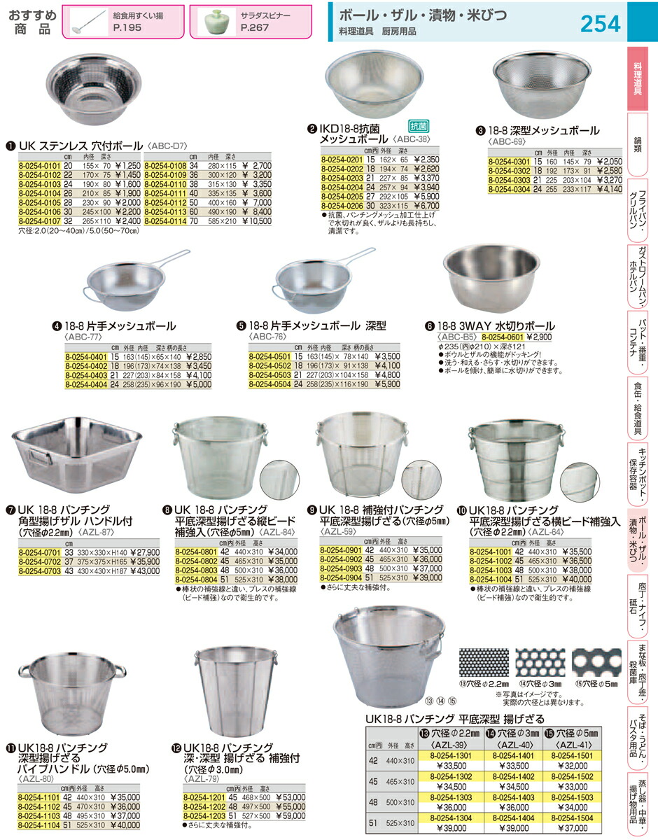 数々の賞を受賞 厨房用品 調理器具 １８−８ エコノミーざる ２０cm