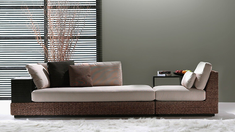 Nagi Water Hyacinth Single Daybed Sofa And Large Corner Water Hyacinth Single Daybed Sofa And Large Corner Design Modern Asian Furniture Order Ion