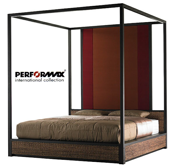 【中古:良品】PERFORMAX モダンラタン風ベッド 195x140cm 中古:良品】PERFORMAX モダンラタン風ベッド 195x140cm