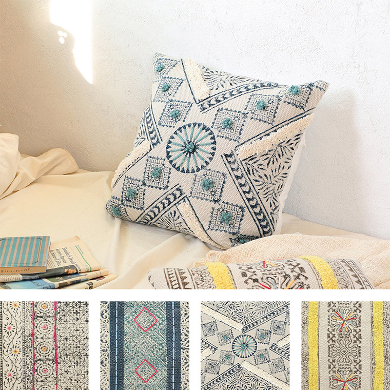 楽天市場】【モロッカンクッションカバー/morocco quilting