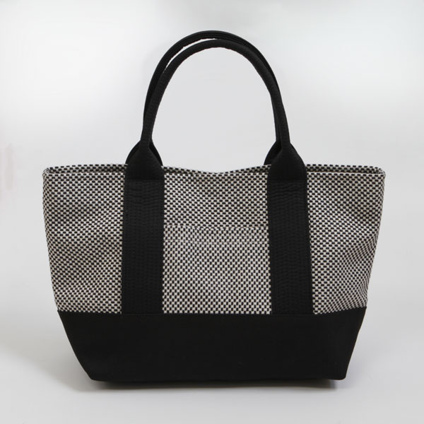 三河木綿 sasicco OBIトート ミニ 消防刺子 刺し子織 トートバッグ tote グレー
