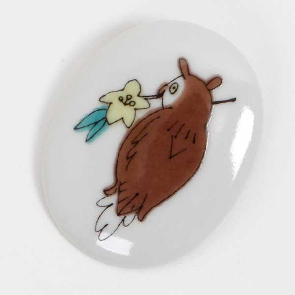 KUTANI SEAL(クタニシール) Bird's Brooch 小鳥のブローチ「コノハズク」 【RCP】 KUTANI SEAL(クタニシール) Bird's Brooch 小鳥のブローチ「コノハズク」 【RCP】