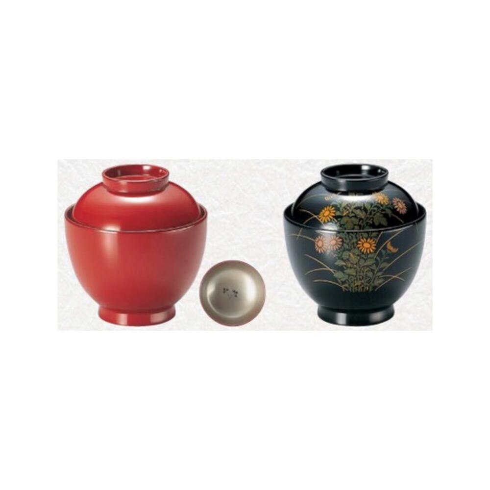 越前漆器 木質 手塗り 漆 手描き 蒔絵 3.1寸 たまご 小吸椀 朱 内 銀 地萩 野菊 内 黒 漆塗 9.3cm 9.9cm 漆器 漆 塗り 塗 越前塗 椀 お椀 器 日本製 国産 おしゃれ こだわり 伝統 贈り物 贈答品 父の日 母の日 敬老の日 お祝い お返し 飲食店 業務用 プロ使用 プロ仕様 食器