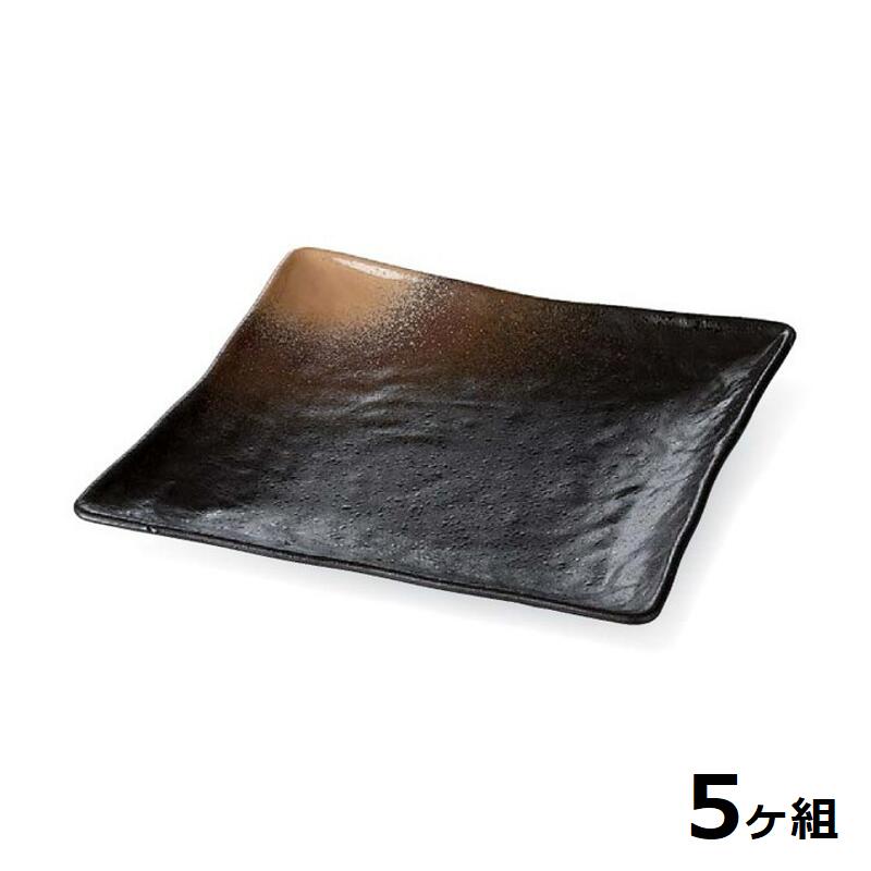 【送料無料】 【5個セット】 Shellmine シェルミン ( バイオマス食器 ) 角皿 232 角 皿 金 吹 茶 タタキ塗 23.2cm 食洗器対応 耐熱温度 200℃ 全面塗装品 非プラスチック 地球環境 エコ 日本製 国産 食器洗浄機 陶器 漆器 塗 食器 和食器 洋食器 飲食店 業務用