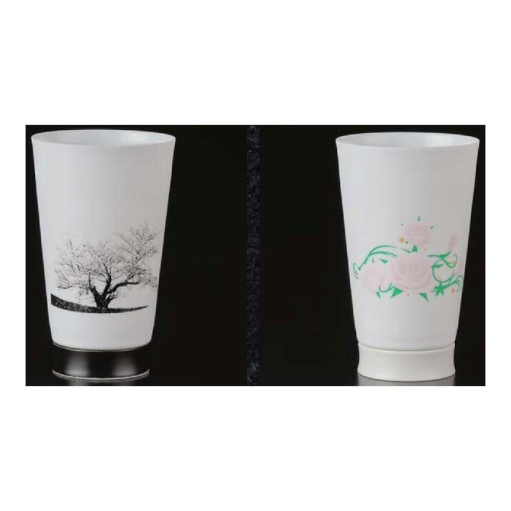 有田焼 神通力水飲み PSG タンプラー 大 満開 桜 薔薇 かざり付ける箱 入 8糎 390ml 水飲み 酒器 酒 強い酒 ウィスキー 洋酒 カクテル 花 ローズ 黒 黒いこと 白 白いこと サクラ色 日本製 国産 今めかしい 差し上げ物 父の日 母の日 御祭り 和食器 洋食器 中華食器 飲食店 お役目用 労働者階級当て嵌める