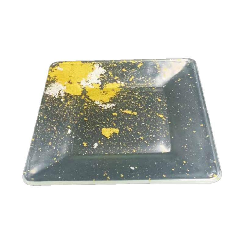 【送料無料】 【包装のし可】 【3個セット】 塗り ガラス 食器 クリア 金箔 シリーズ 角 プレート L 20.3cm 塗 漆 純金 純銀 皿 角皿 中皿 前菜 食洗機対応 日本製 国産 おしゃれ こだわり プレゼント ギフト 贈答品 お祝い 食事会 和食器 洋食器 飲食店 業務用 プロ使用