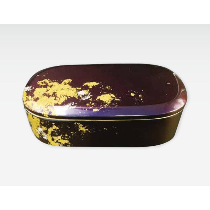 【送料無料】 【包装のし可】 木製 食器 シリーズ 料理箱 マジョ 金箔 ブルー 480ml 木 無垢 塗 漆 乾漆 器 箱 弁当 食洗機対応 日本製 国産 おしゃれ こだわり プレゼント ギフト 贈答品 お祝い パーティー 食事会 和食器 洋食器 飲食店 業務用 プロ使用