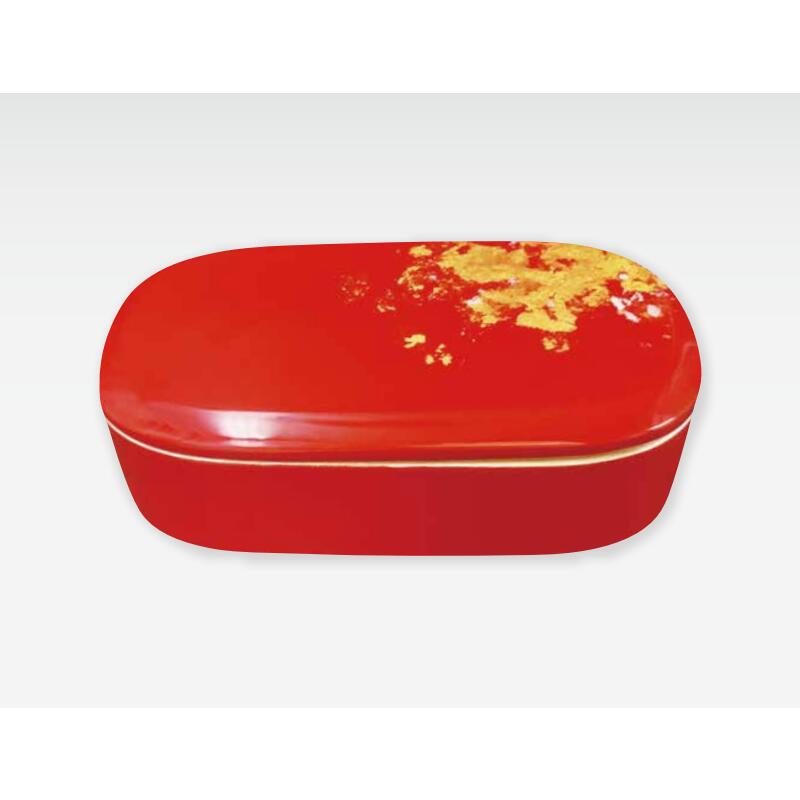 【送料無料】 【包装のし可】 木製 食器 シリーズ 料理箱 古代 塗り 金箔 本 朱 480ml 木 無垢 塗 漆 乾漆 器 箱 弁当 食洗機対応 日本製 国産 おしゃれ こだわり プレゼント ギフト 贈答品 お祝い パーティー 食事会 和食器 洋食器 飲食店 業務用 プロ使用｜うつわの店　和海　店