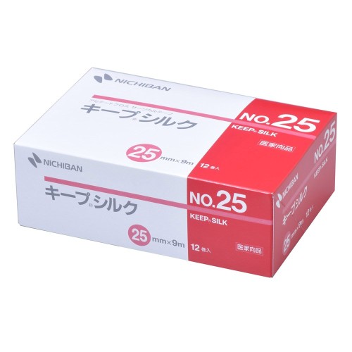 ニチバン キープシルク 25mm×9m KES25 固定力 布製 チューブ固定