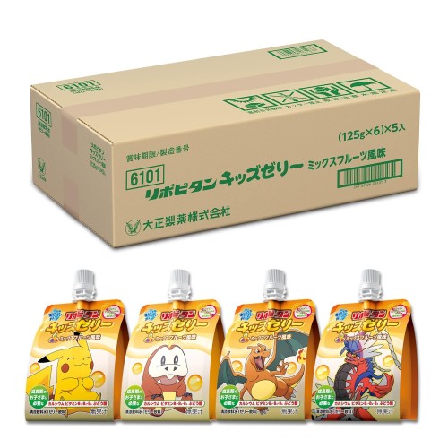 意気ごみ症打つ手にもリポビタンキッズゼリー 交ぜ合わせるフルーツ味わい 125g×30個 大正製薬 保護すること料・燻す押しとどめる剤不当て嵌める アレルゲン(28種目)不当て嵌める Ｃａ・ヴィタミンB群・葡萄糖練り合わせる ダイエット・健康-その他