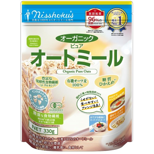日食 オーガニック ピュアオートミール 330g×8個 4,444円