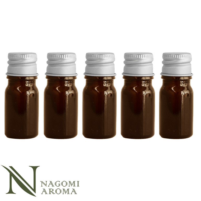 楽天市場】遮光瓶 遮光ビン 5ml （アンバー）×10本 セット 黒キャップ