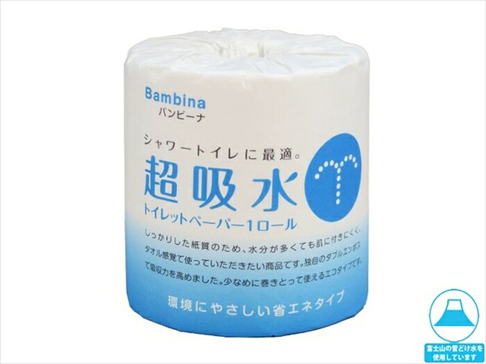 温水便座用 トイレットペーパー 林製紙 超吸水1R ダブル27.5m 個包装100個