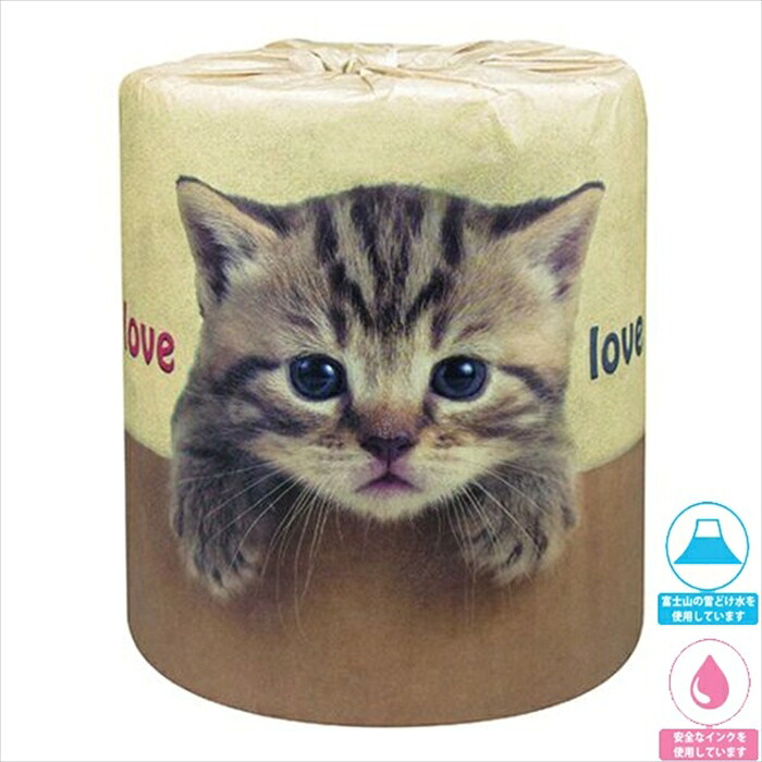 販促用 贈答用 粗品 景品 トイレットペーパー 林製紙 やっぱり猫が好き ダブル30m 個包装100個