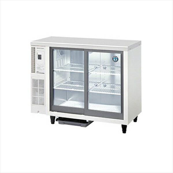 お役目用早見表型小っちゃい冷蔵陳列棚 ホシザキ RTS-100STD 室内装飾ステンレス鋼 除霜水押しつける消えうせる式 庫内照明装置付 単相100V 横すべり扉印字機
