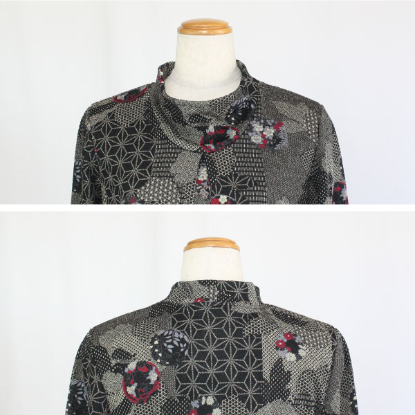 楽天市場 日本製 ちりめん プリント ニット プルオーバー レディース ミセス 50代 60代 70代 80代 ファッション 春 秋 婦人服 和柄 和風 大きいサイズ おしゃれ シニア おばあちゃん 母親 母の日 ギフト プレゼント 敬老の日 まいにちなごみ