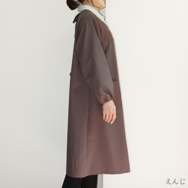 楽天市場 日本製 三河木綿 切替 割烹着 レディース 和装 着物 和風 キッチン エプロン 婦人服 木綿服 綿100 ゆったり おしゃれ 無地 お母さん おばあちゃん 母の日 プレゼント 実用的 ギフト まいにちなごみ