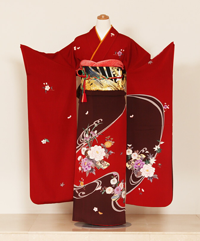 楽天市場】【受注品】〔成人式〕振袖レンタル 豹柄金薔薇花蝶振袖