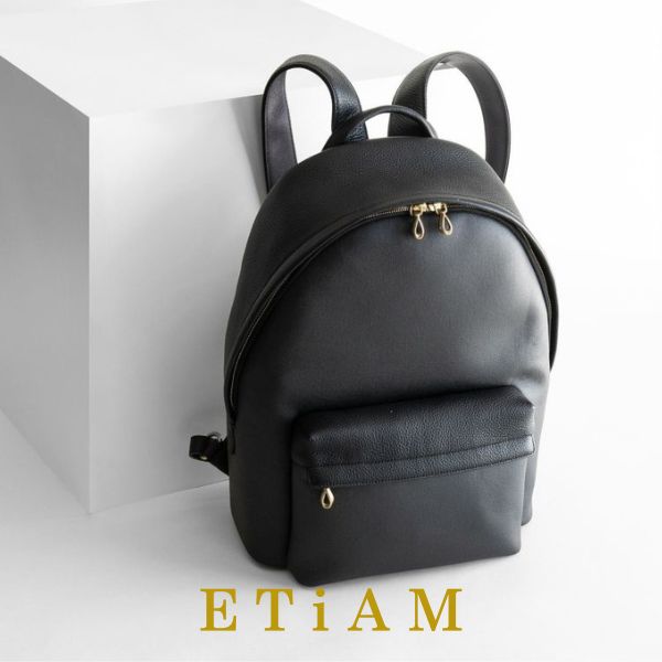 エティアム ETiAM メンズ  御徒面子 BAG うしろ側御徒面子 なめし革X 帆布 牛皮 オシャレ 着飾る A4大きさ 黒いこと 男女兼用 日本製