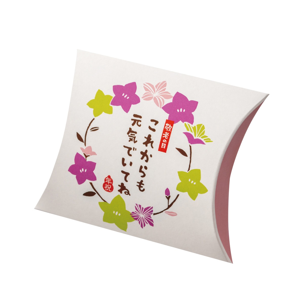 【ロゴタイプ入れ無料】100個 縦11.7cm×横14.2cm×マチ3.5糎 桔梗柄の小箱 ミニクイック ピロー（差込有）小箱  ピローボックス でき事 差し上げ物 愛くるしげ 和柄 はたご屋跳ね上がる お菓子箱 催し物 御菓子 目あたらしい 喫茶店 差し上げ物 その他-文房具・事務用品-ギフトラッピング用品