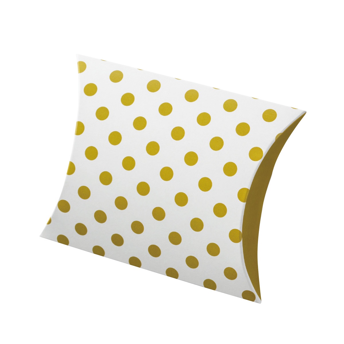 【ロゴタイプ入れ無料】100個 縦11.7cm×横14.2cm×マチ3.5珊  小箱 ミニクイック ピロー（差込有）小箱  ピローボックス 出来事 差し上げ物 一点 水玉 ノベルティ お菓子箱 催し物 御菓子 一風変わった 差し上げ物 プチギフト