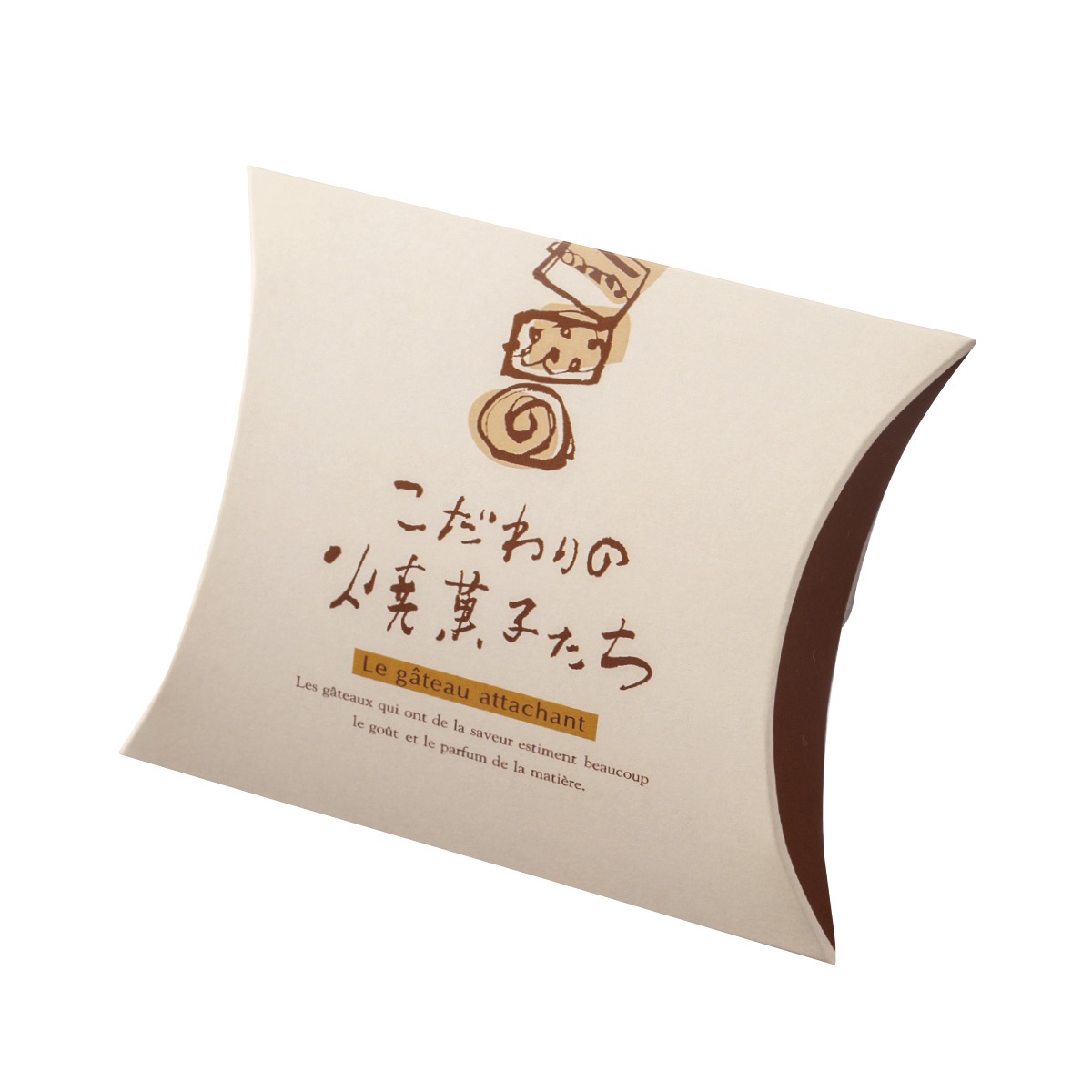 【ロゴタイプ入れ無料】100個 縦11.7cm×横14.2cm×マチ3.5珊  小箱 ミニクイック ピロー（差込有）小箱  ピローボックス 出来事 差し上げ物 ビスケット 焼きお菓子 お菓子箱 催し物 御菓子 一風変わった 差し上げ物 プチギフト