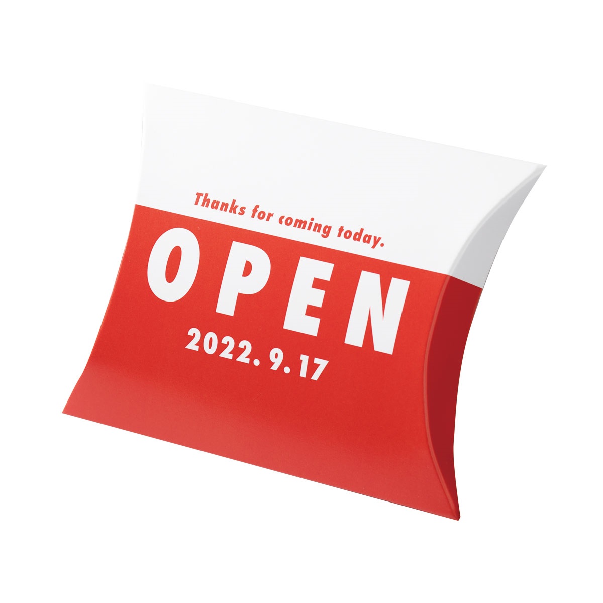 【ロゴタイプ入れ無料】100個 縦11.7cm×横14.2cm×マチ3.5珊  小箱 ミニクイック ピロー（差込有）小箱  ピローボックス 出来事 差し上げ物 OPEN ノベルティ お菓子箱 催し物 御菓子 一風変わった 差し上げ物 プチギフト