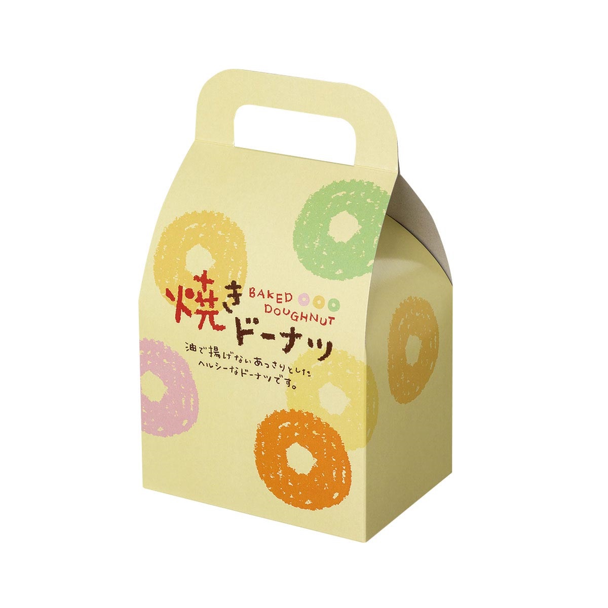 【ロゴタイプ入れ無料】100個 大きさ／縦18cm×横10.5cm×幅7.5糎 春のプチギフトにぴったり小箱 受け取り人付き添い人小箱 持ちはこびボックス席 焼きドーナツ ドーナツ ドーナッツ 焼き御菓子 催し物 御菓子 一風変わった 喫茶店 御菓子 差し上げ物