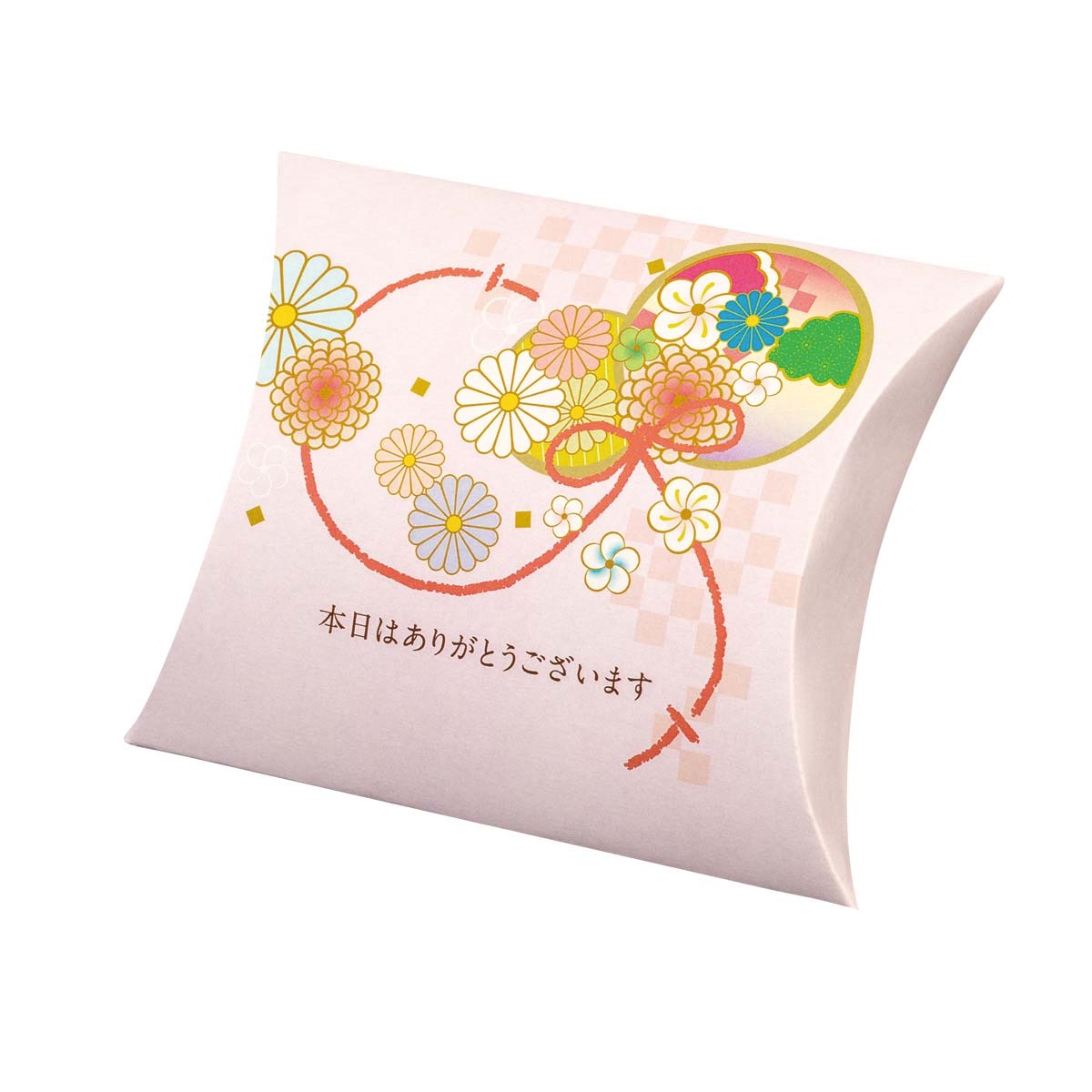 【ロゴタイプ入れ無料】100個 縦11.7cm×横14.2cm×マチ3.5珊 ありがとう 小箱 ミニクイック ピロー（差込有）小箱  ピローボックス 出来事 差し上げ物 愛くるしい 有りがたさ ありがとう お菓子箱 催し物 御菓子 一風変わった 喫茶店 差し上げ物