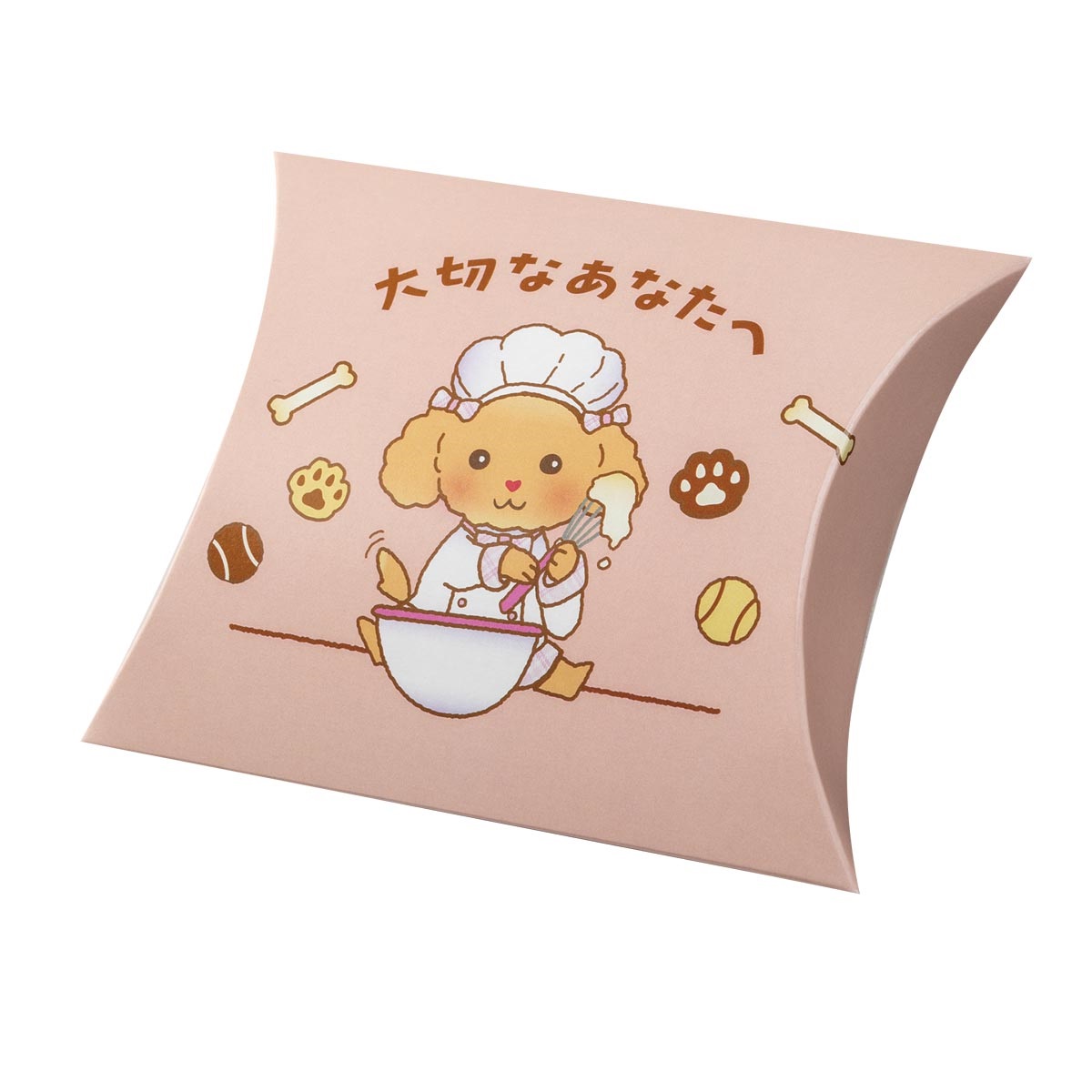 【ロゴタイプ入れ無料】100個 縦11.7cm×横14.2cm×マチ3.5珊  小箱 ミニクイック ピロー（差込有）小箱  ピローボックス 出来事 差し上げ物 お菓子箱 御菓子 一風変わった 差し上げ物 犬の日 犬 dog 手あそびプードル