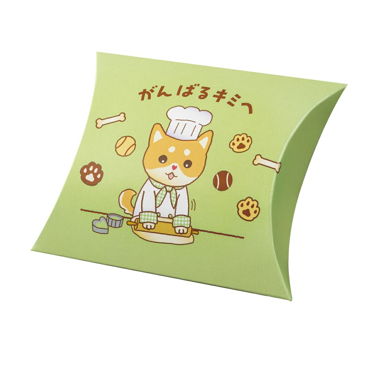 【ロゴタイプ入れ無料】100個 縦11.7cm×横14.2cm×マチ3.5珊  小箱 ミニクイック ピロー（差込有）小箱  ピローボックス 出来事 差し上げ物 お菓子箱 御菓子 一風変わった 差し上げ物 犬の日 犬 dog 柴犬